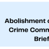 Briefing - Abolishment of Police and Crime Commissioners