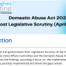 Domestic Abuse Act 2021: Post Legislative Scrutiny Briefing